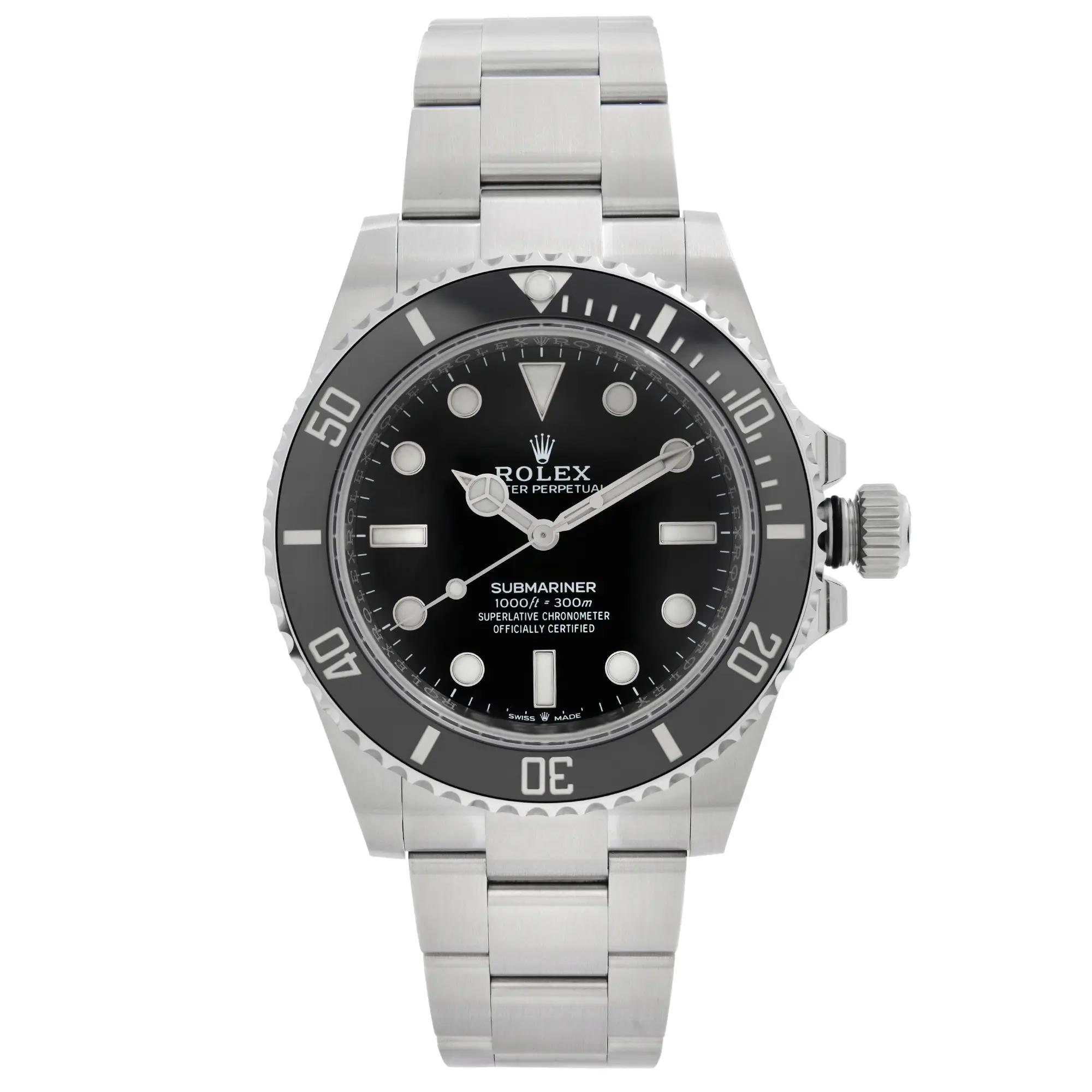 Rolex Submariner No Date 41mm Steel Ceramic Black Dial Automatic Watch 124060