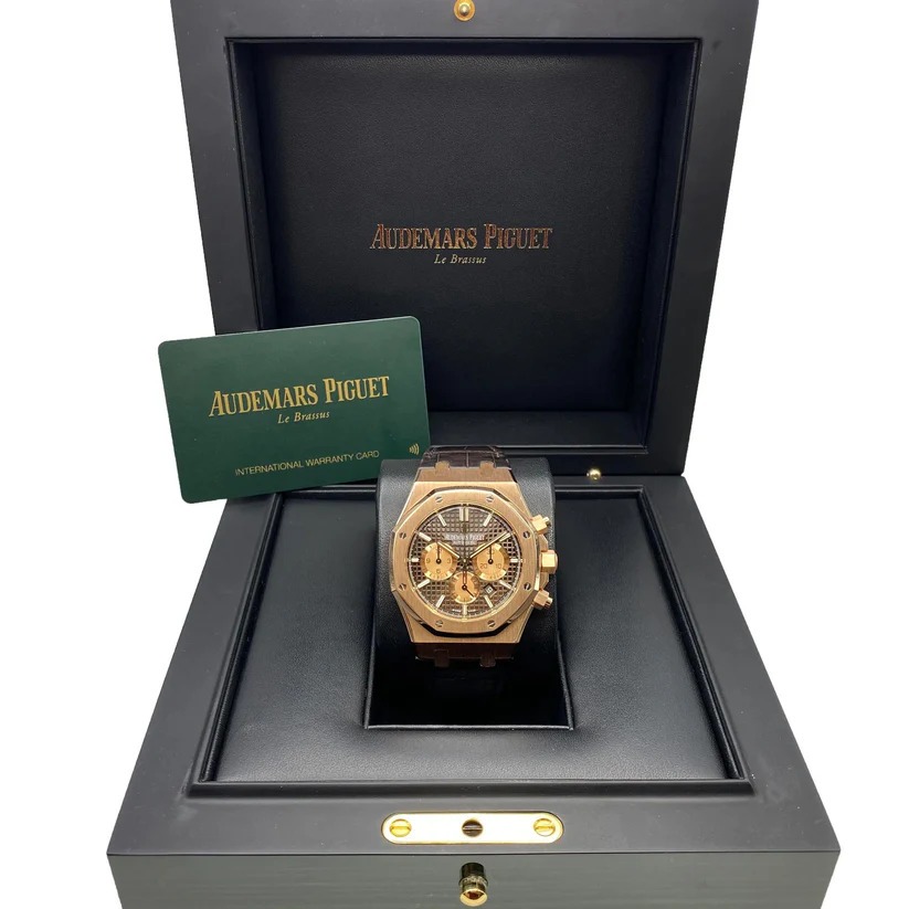 Audemars Piguet Royal Oak Pink Gold Chocolate Dial Watch 26331OR.OO.D821CR.01