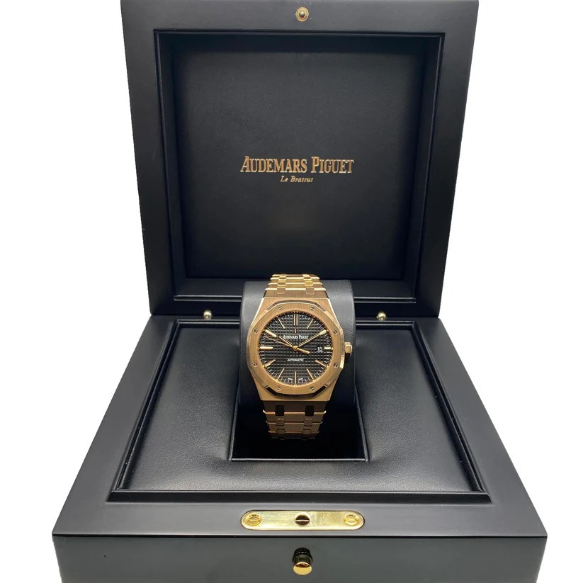Audemars Piguet Royal Oak Rose Gold Black Watch 15500OR.OO.1220OR.01