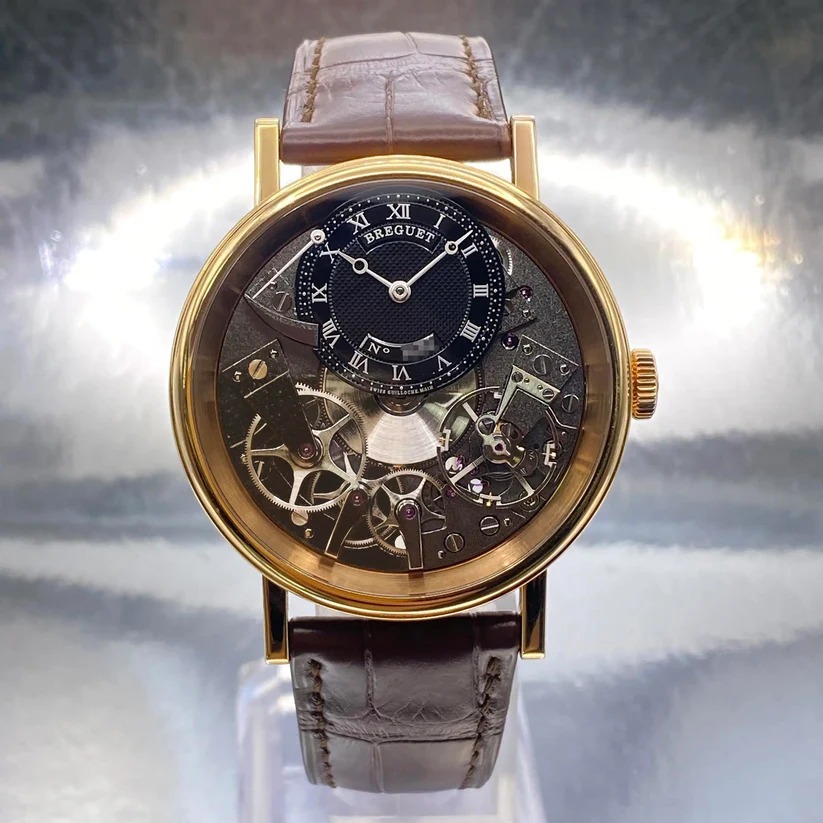 Breguet Tradition Skeleton Dial 18 kt Rose Gold Manual Wind Watch 7057BR/G9/9W6